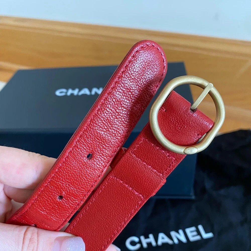 Chanel tweed belt bag